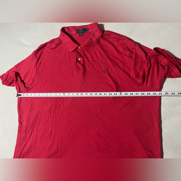 Polo Ralph Lauren Mens‎ 3XB Red Short Sleeve 100% Cotton Polo - Picture 3 of 10